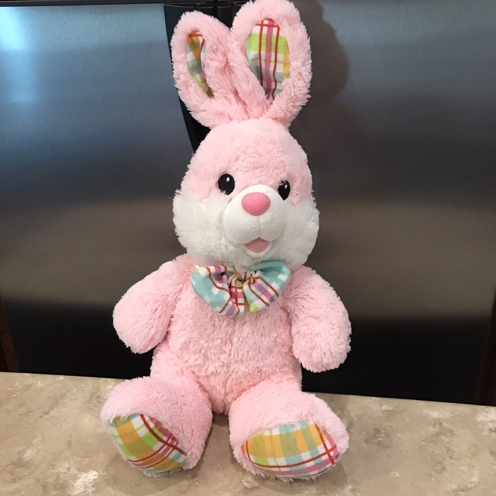 Dan‎ Dee Collectors Choice Large 22" Easter Bunny Rabbit Plush Pink Lovely FLAW